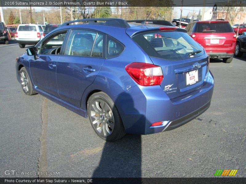 Quartz Blue Pearl / Black 2016 Subaru Impreza 2.0i Sport Premium