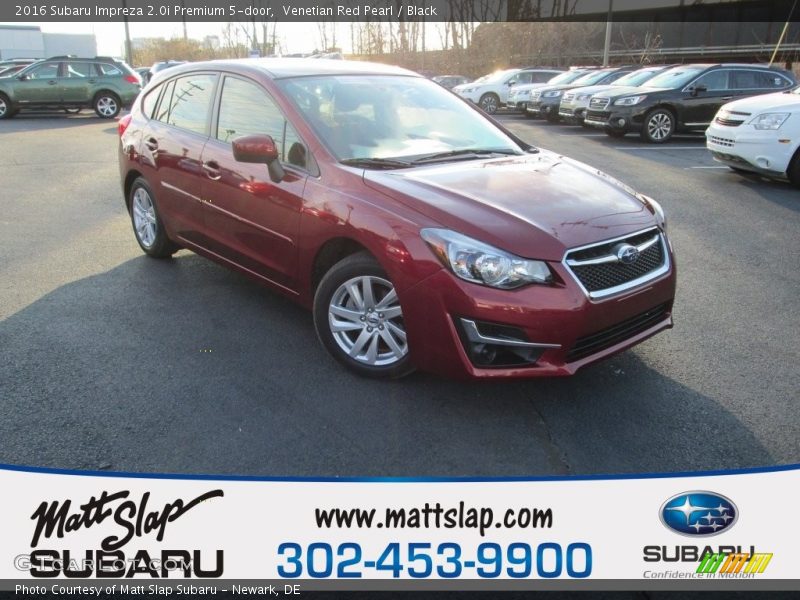 Venetian Red Pearl / Black 2016 Subaru Impreza 2.0i Premium 5-door