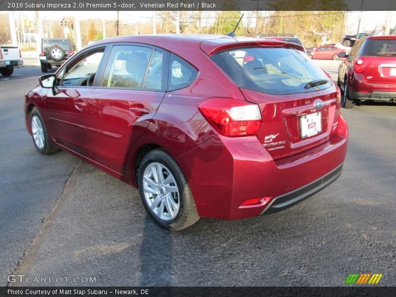 Venetian Red Pearl / Black 2016 Subaru Impreza 2.0i Premium 5-door