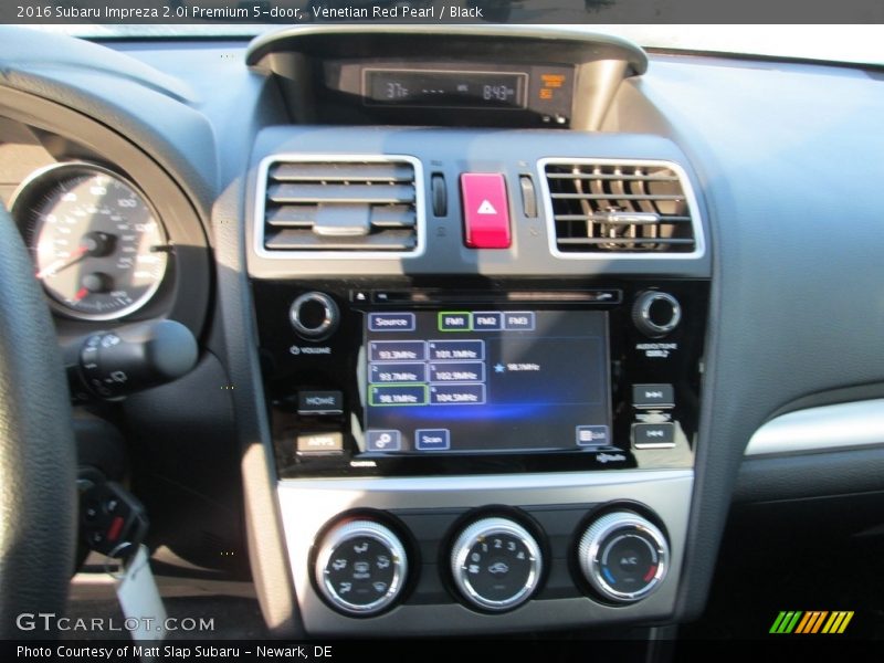Venetian Red Pearl / Black 2016 Subaru Impreza 2.0i Premium 5-door