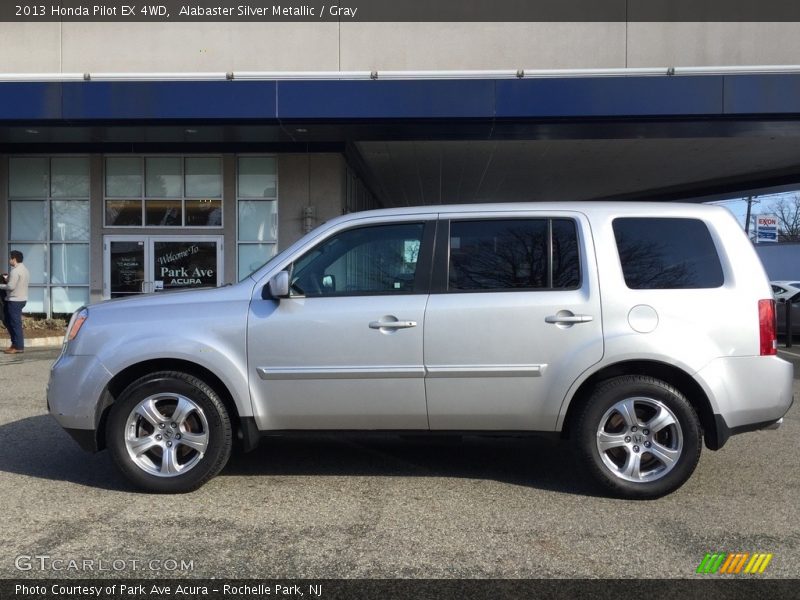 Alabaster Silver Metallic / Gray 2013 Honda Pilot EX 4WD