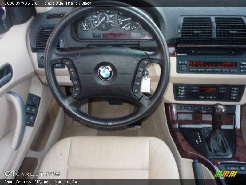 Toledo Blue Metallic / Black 2006 BMW X5 3.0i