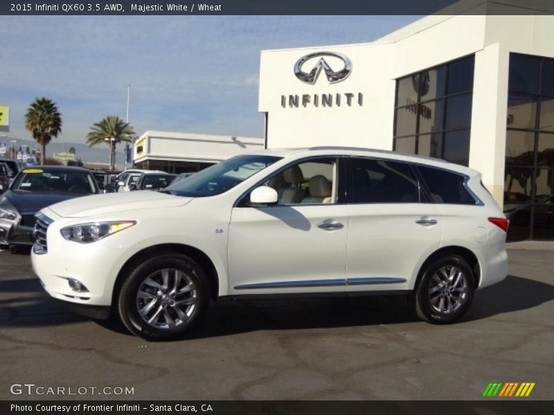 Majestic White / Wheat 2015 Infiniti QX60 3.5 AWD