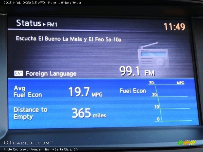 Majestic White / Wheat 2015 Infiniti QX60 3.5 AWD