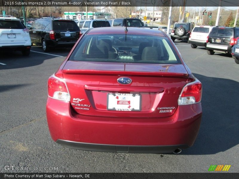 Venetian Red Pearl / Black 2016 Subaru Impreza 2.0i Premium 4-door