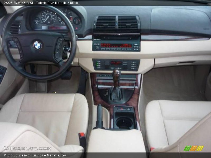 Toledo Blue Metallic / Black 2006 BMW X5 3.0i