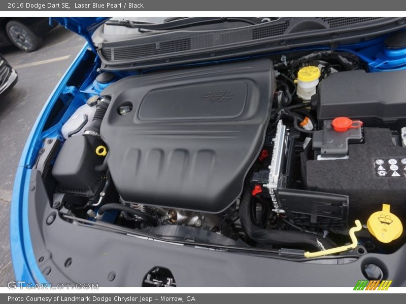 Laser Blue Pearl / Black 2016 Dodge Dart SE