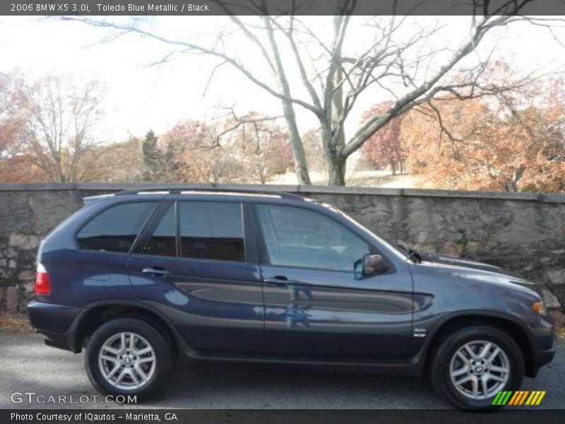 Toledo Blue Metallic / Black 2006 BMW X5 3.0i