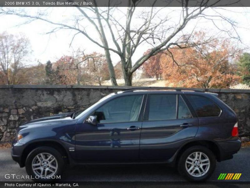 Toledo Blue Metallic / Black 2006 BMW X5 3.0i