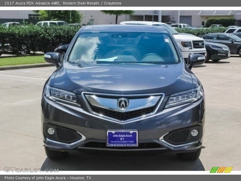 Modern Steel Metallic / Graystone 2017 Acura RDX Advance AWD