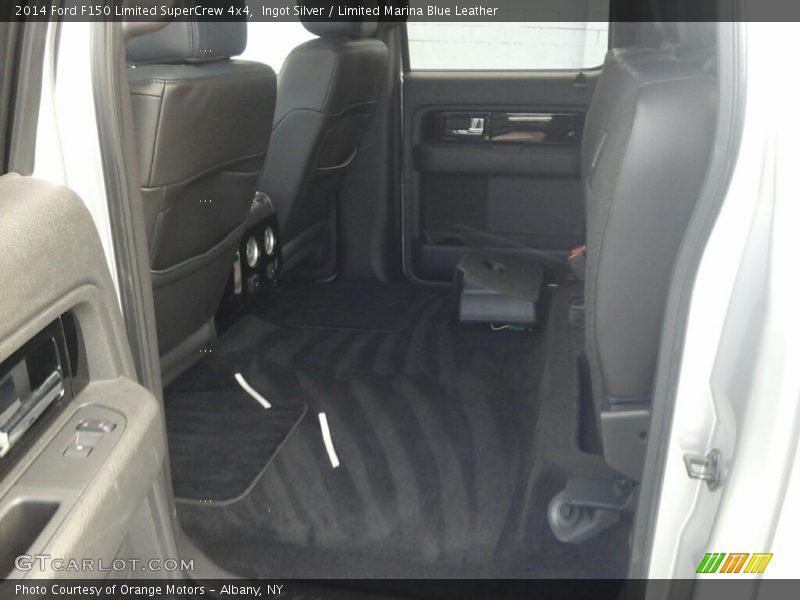 Ingot Silver / Limited Marina Blue Leather 2014 Ford F150 Limited SuperCrew 4x4