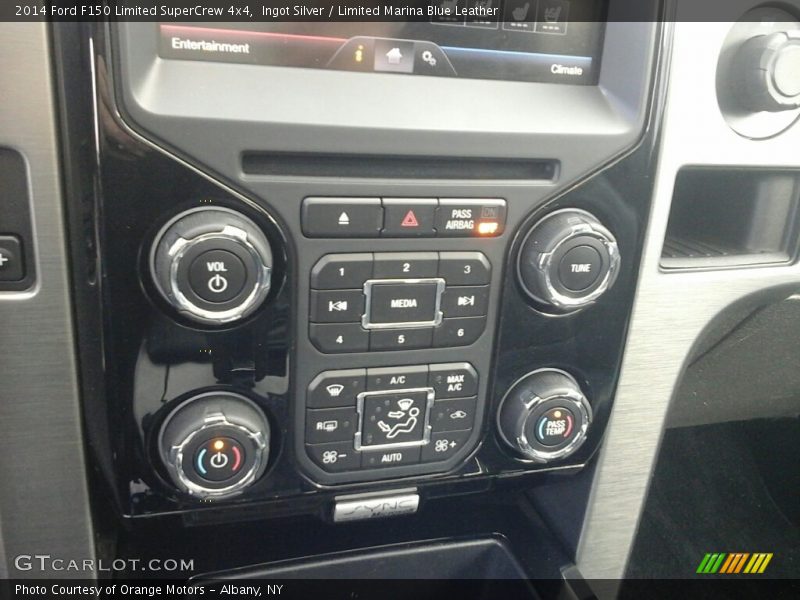 Ingot Silver / Limited Marina Blue Leather 2014 Ford F150 Limited SuperCrew 4x4