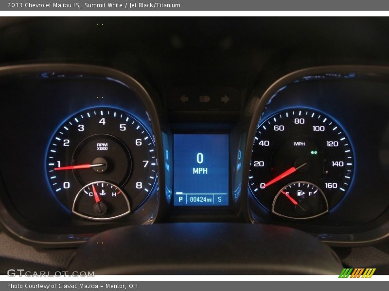 Summit White / Jet Black/Titanium 2013 Chevrolet Malibu LS