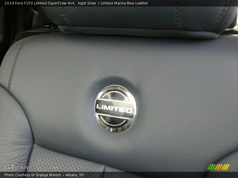 Ingot Silver / Limited Marina Blue Leather 2014 Ford F150 Limited SuperCrew 4x4