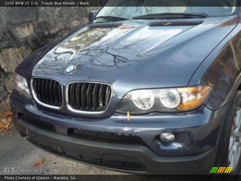 Toledo Blue Metallic / Black 2006 BMW X5 3.0i