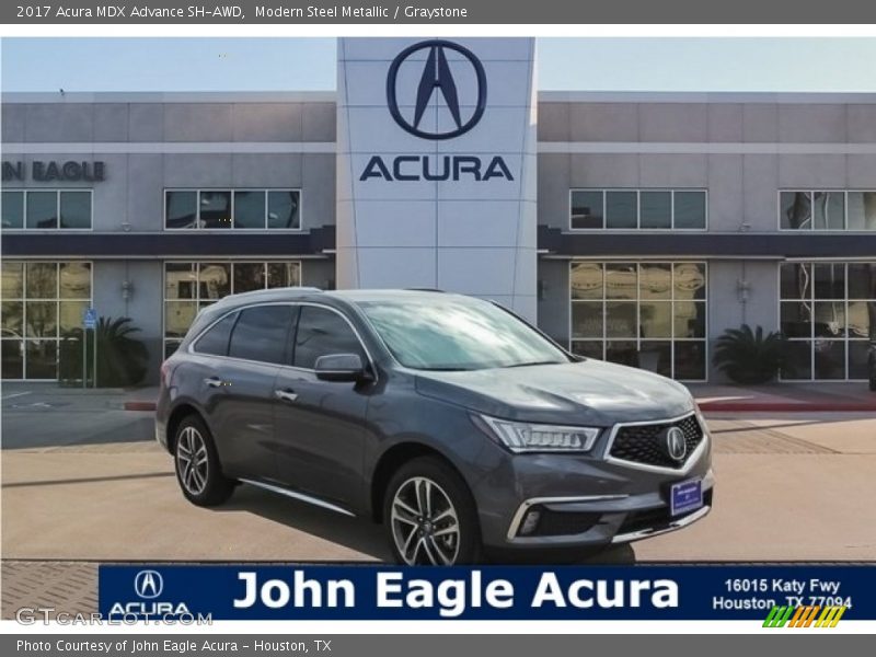 Modern Steel Metallic / Graystone 2017 Acura MDX Advance SH-AWD