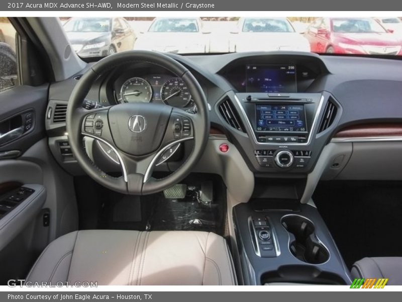 Modern Steel Metallic / Graystone 2017 Acura MDX Advance SH-AWD