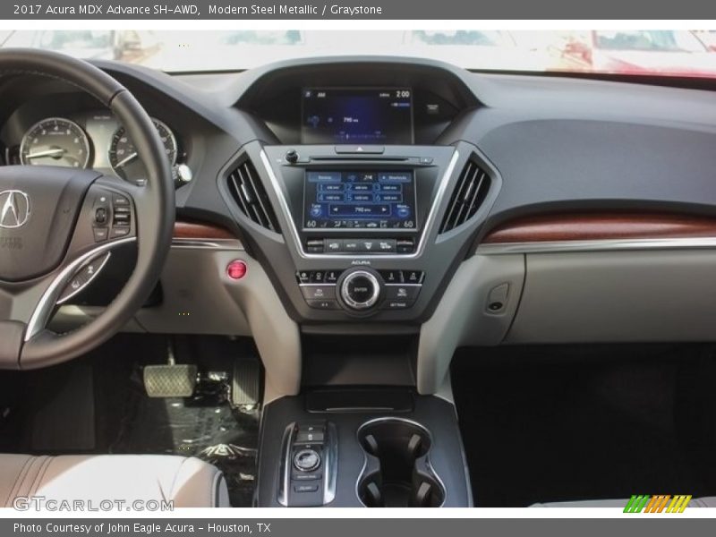 Modern Steel Metallic / Graystone 2017 Acura MDX Advance SH-AWD