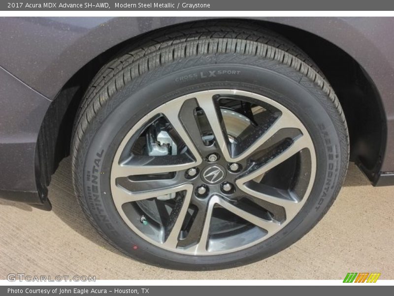 Modern Steel Metallic / Graystone 2017 Acura MDX Advance SH-AWD