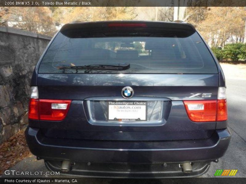 Toledo Blue Metallic / Black 2006 BMW X5 3.0i