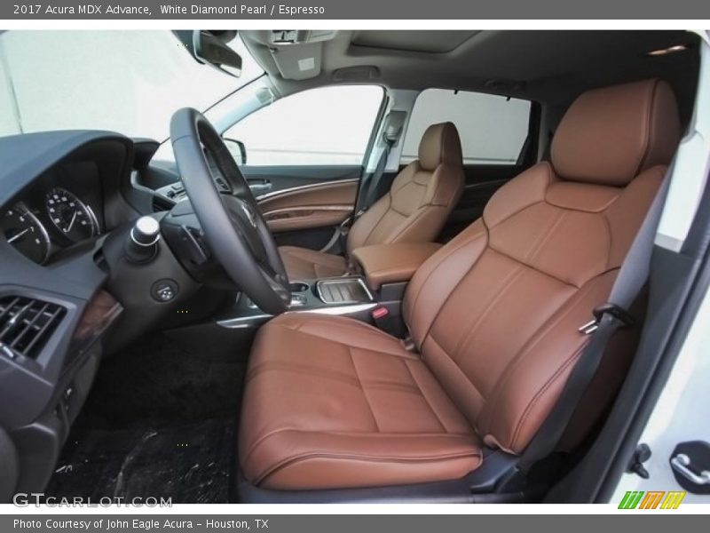 White Diamond Pearl / Espresso 2017 Acura MDX Advance