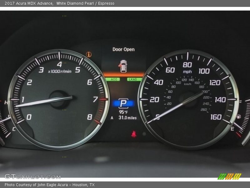 White Diamond Pearl / Espresso 2017 Acura MDX Advance