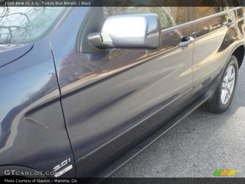 Toledo Blue Metallic / Black 2006 BMW X5 3.0i