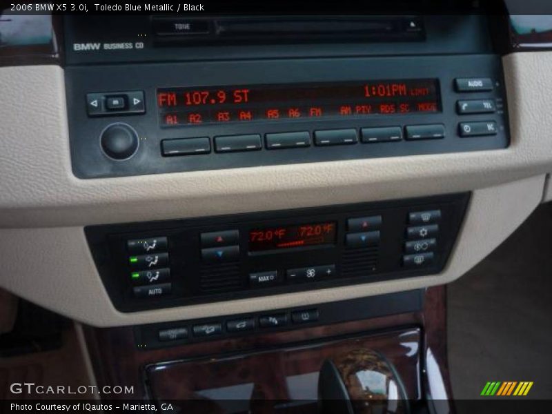 Toledo Blue Metallic / Black 2006 BMW X5 3.0i