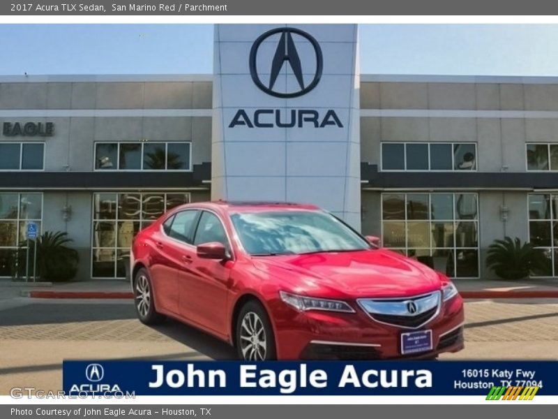 San Marino Red / Parchment 2017 Acura TLX Sedan