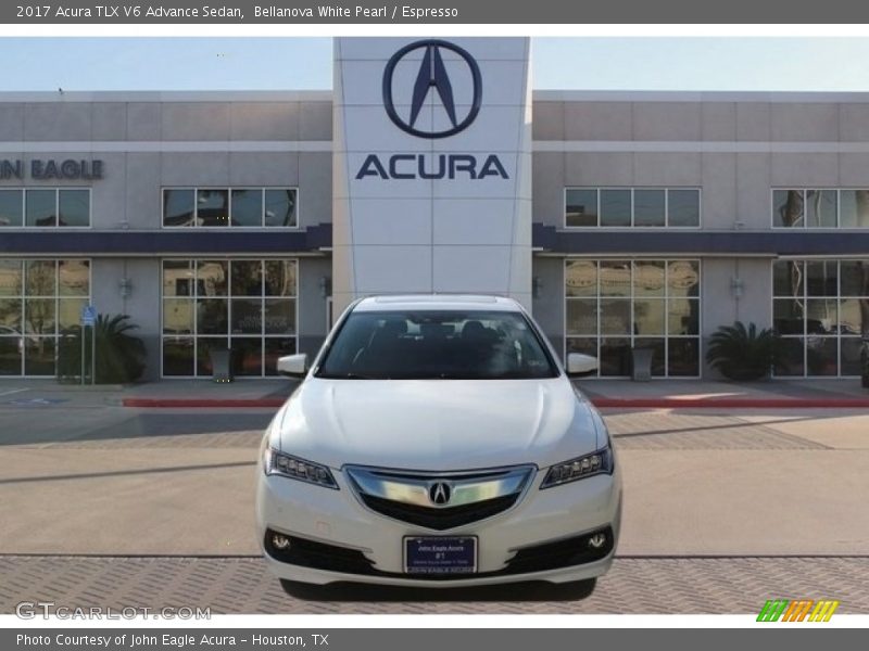 Bellanova White Pearl / Espresso 2017 Acura TLX V6 Advance Sedan