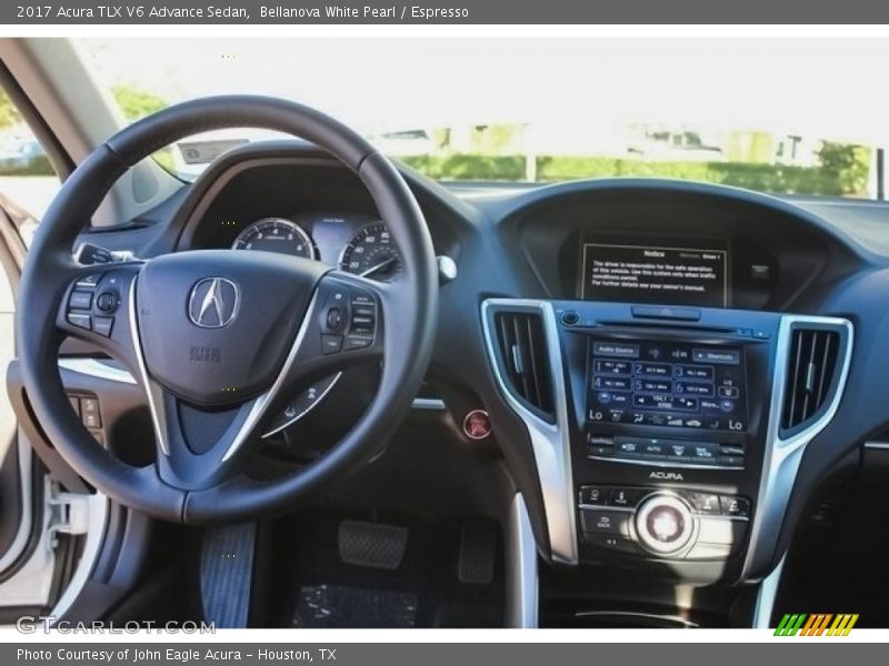 Bellanova White Pearl / Espresso 2017 Acura TLX V6 Advance Sedan