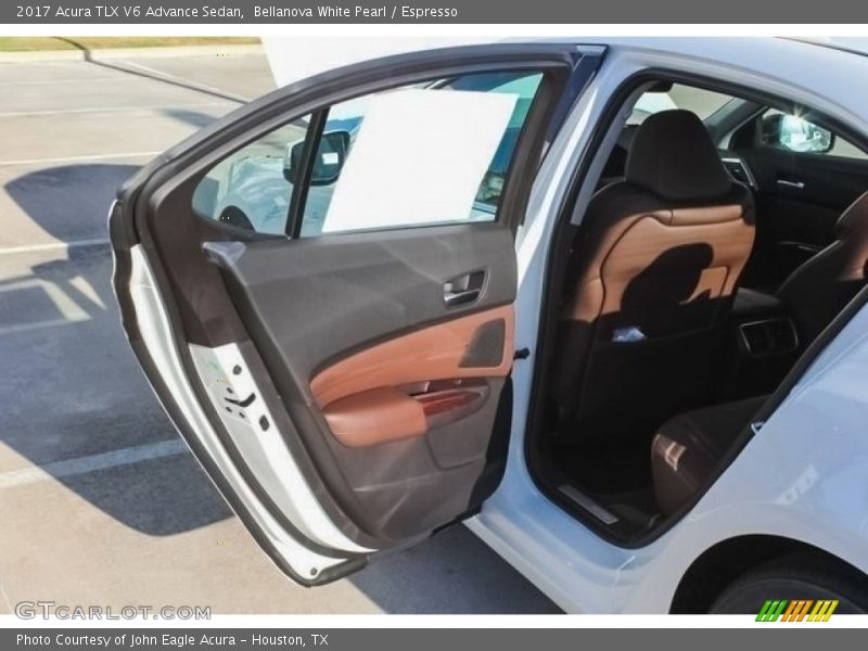 Bellanova White Pearl / Espresso 2017 Acura TLX V6 Advance Sedan