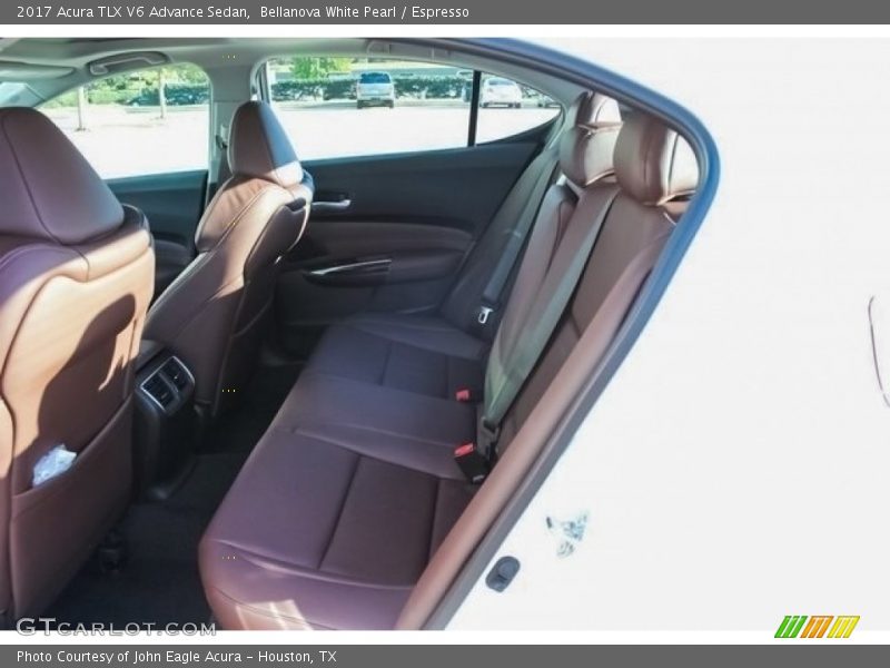 Bellanova White Pearl / Espresso 2017 Acura TLX V6 Advance Sedan
