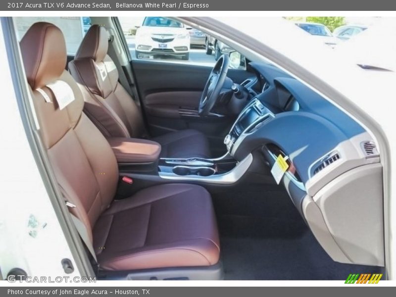 Bellanova White Pearl / Espresso 2017 Acura TLX V6 Advance Sedan