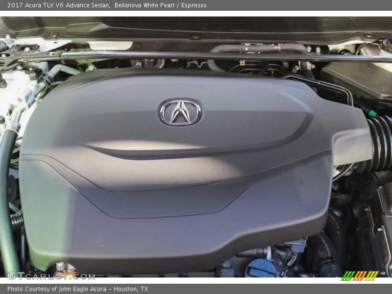 Bellanova White Pearl / Espresso 2017 Acura TLX V6 Advance Sedan