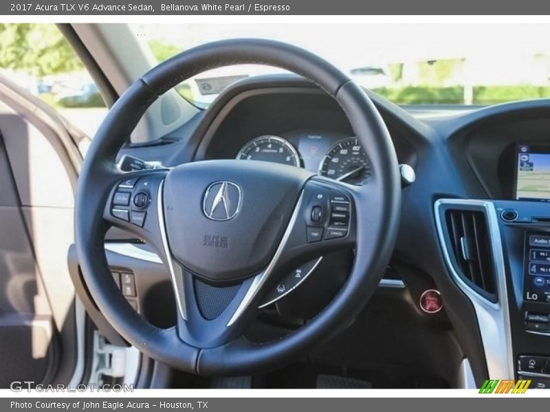 Bellanova White Pearl / Espresso 2017 Acura TLX V6 Advance Sedan