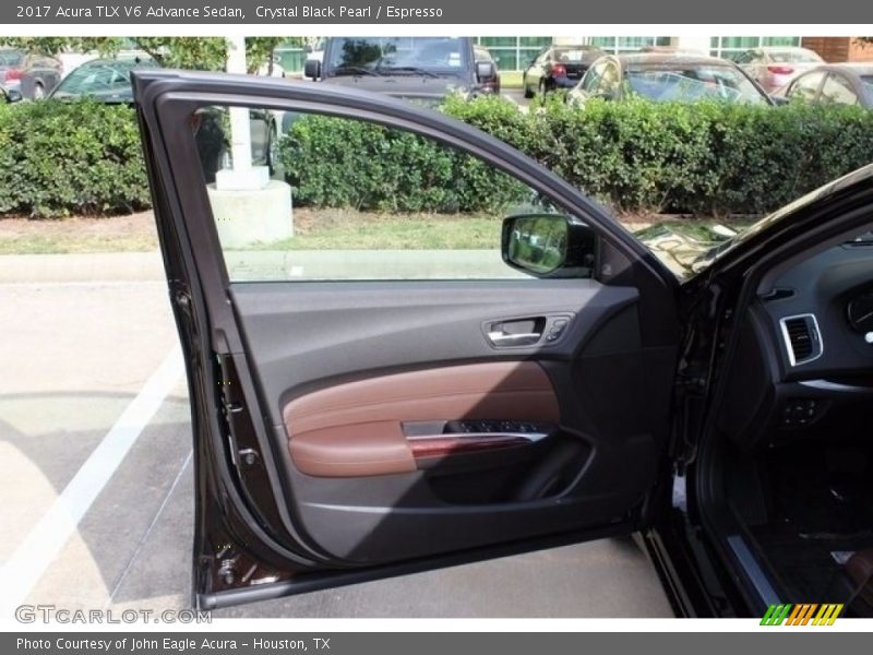 Crystal Black Pearl / Espresso 2017 Acura TLX V6 Advance Sedan