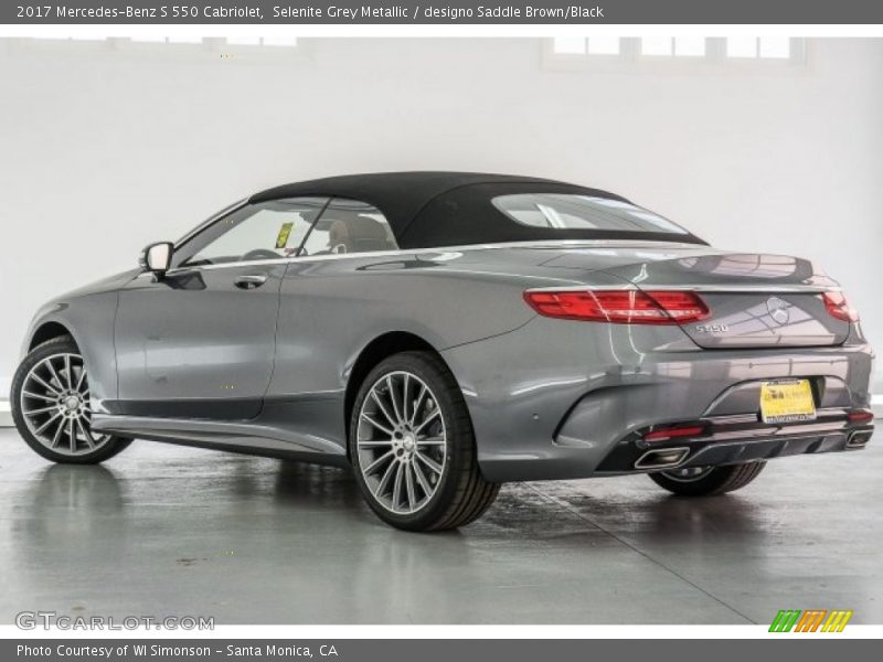 Selenite Grey Metallic / designo Saddle Brown/Black 2017 Mercedes-Benz S 550 Cabriolet