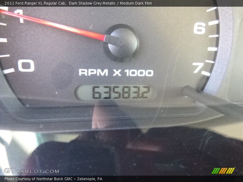Dark Shadow Grey Metallic / Medium Dark Flint 2011 Ford Ranger XL Regular Cab
