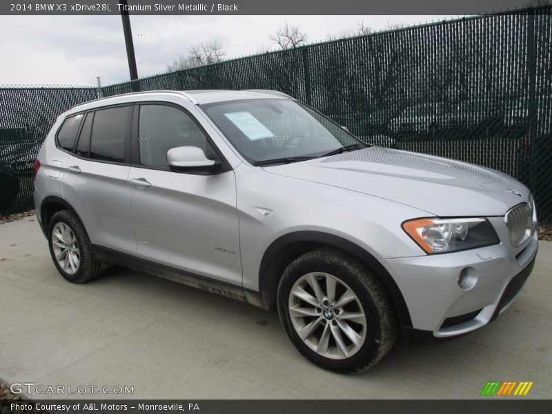 Titanium Silver Metallic / Black 2014 BMW X3 xDrive28i