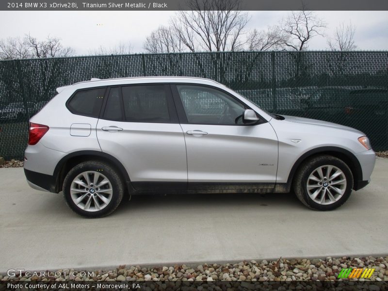Titanium Silver Metallic / Black 2014 BMW X3 xDrive28i