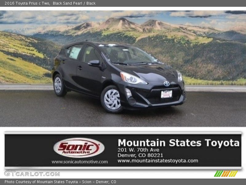 Black Sand Pearl / Black 2016 Toyota Prius c Two