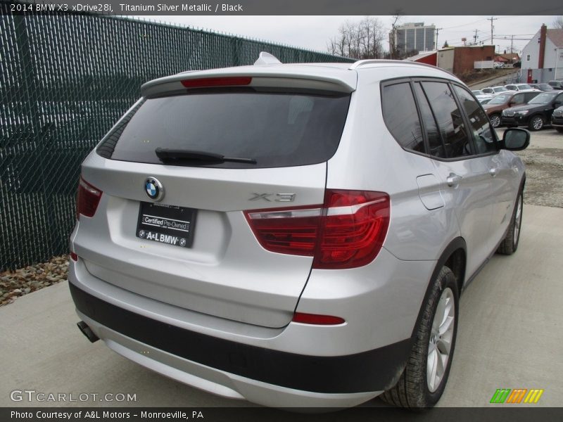 Titanium Silver Metallic / Black 2014 BMW X3 xDrive28i