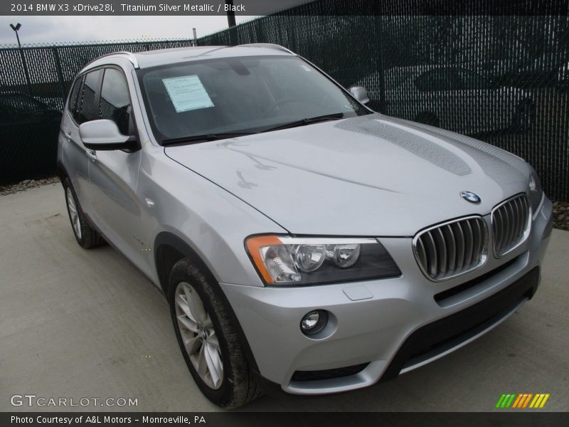 Titanium Silver Metallic / Black 2014 BMW X3 xDrive28i