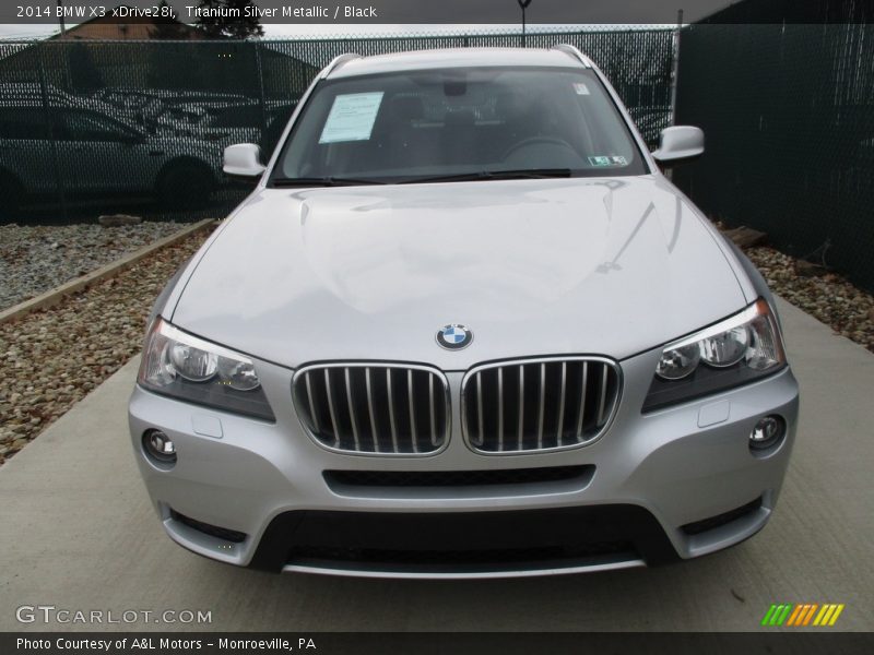 Titanium Silver Metallic / Black 2014 BMW X3 xDrive28i