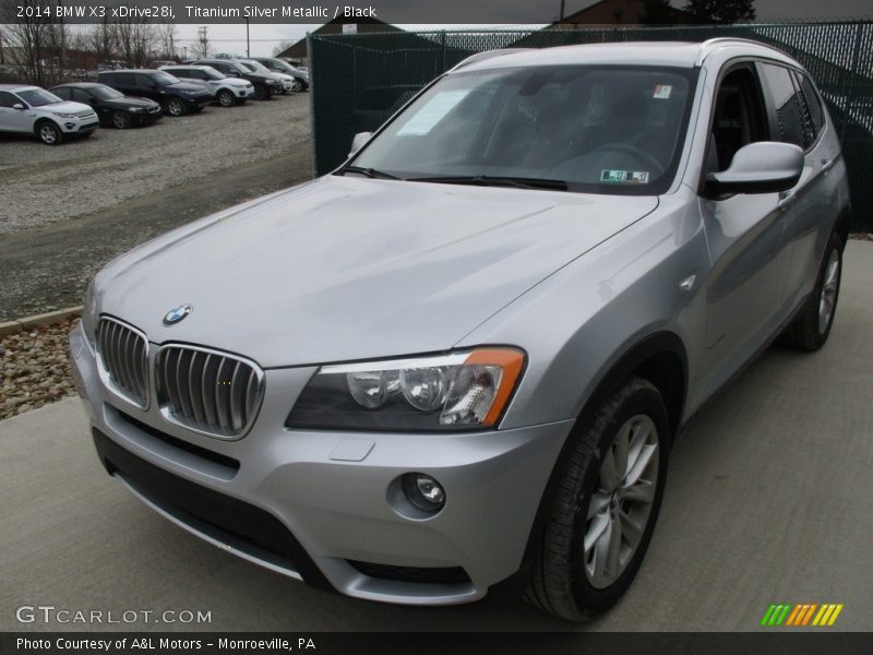 Titanium Silver Metallic / Black 2014 BMW X3 xDrive28i