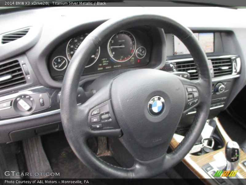 Titanium Silver Metallic / Black 2014 BMW X3 xDrive28i