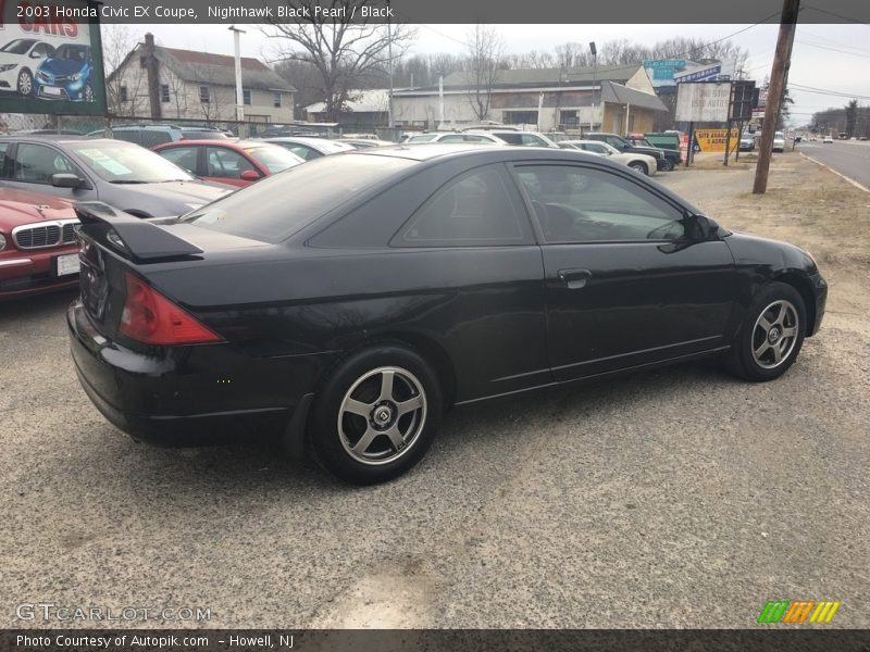 Nighthawk Black Pearl / Black 2003 Honda Civic EX Coupe