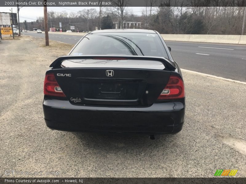 Nighthawk Black Pearl / Black 2003 Honda Civic EX Coupe