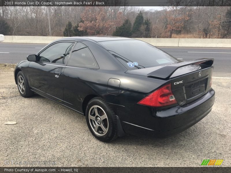 Nighthawk Black Pearl / Black 2003 Honda Civic EX Coupe
